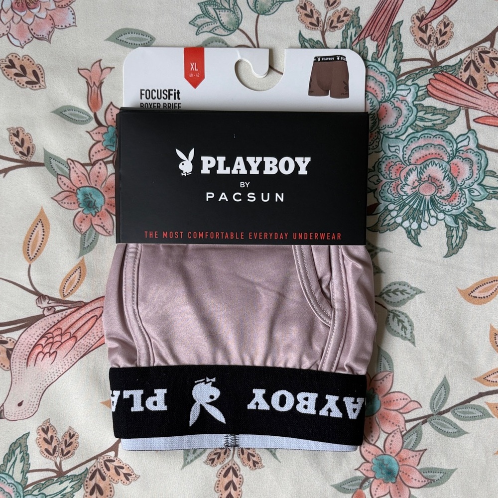PLAYBOY by PacSun FocusFit Boxer Briefs - Brown
